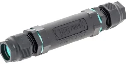 Diall Connecteur droit tube 3 pôles IP68 noir