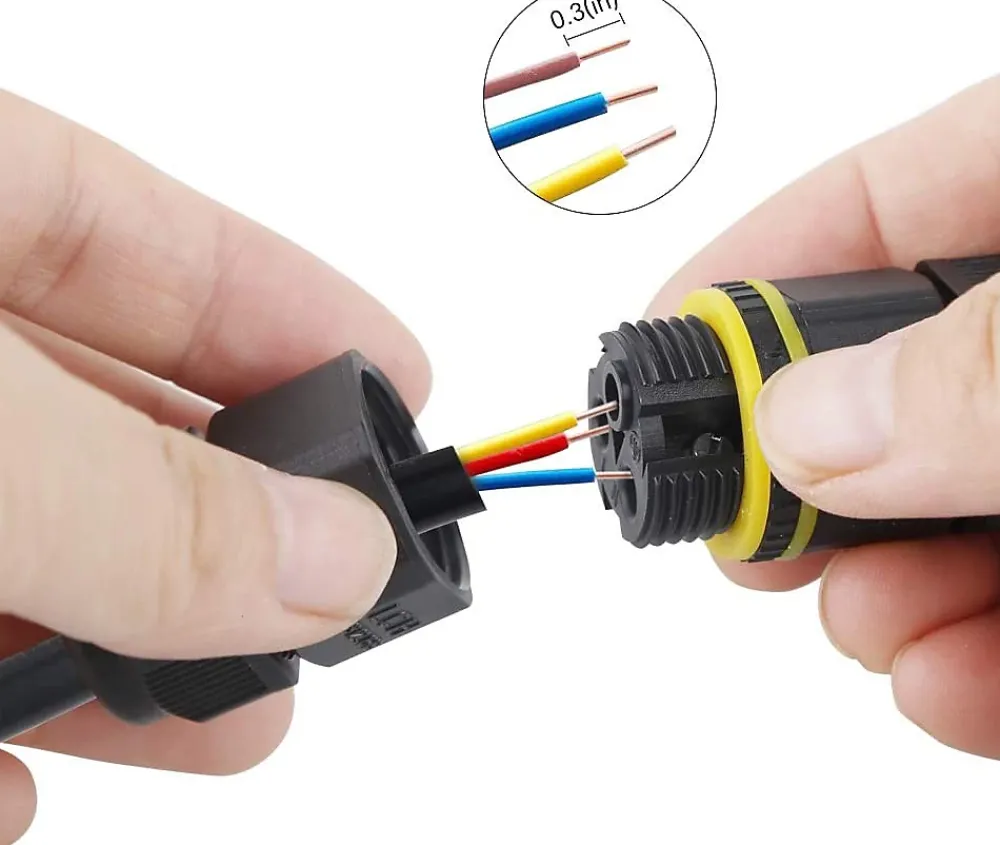Velamp Fixation Et Raccordement Du Câble-Connecteur électrique 3 pôles, IP68
