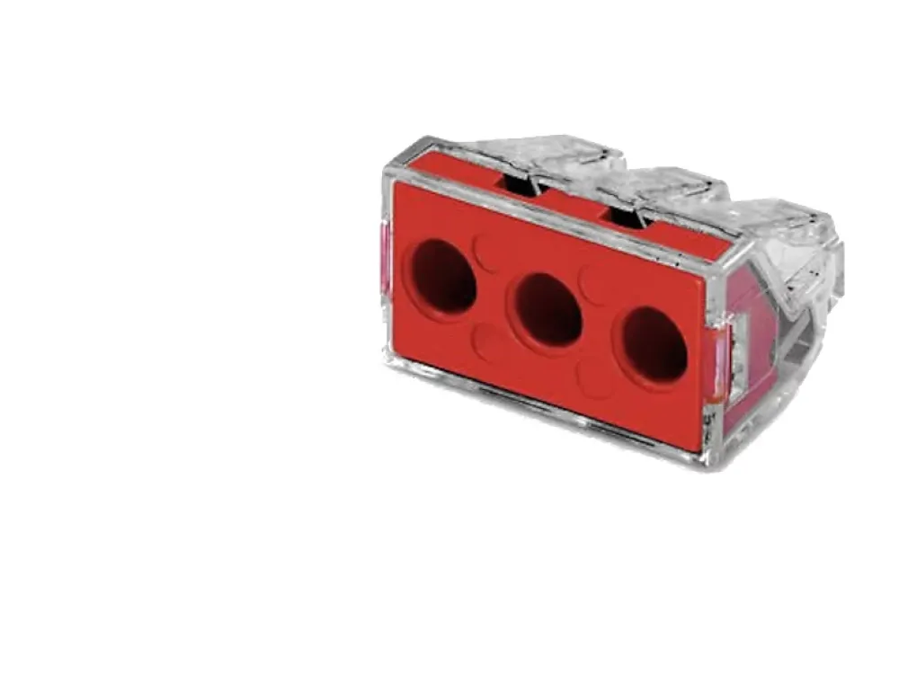 Wago Accessoire De Raccordement-50 connecteurs 3 entrées (rouge) pour fil 6mm