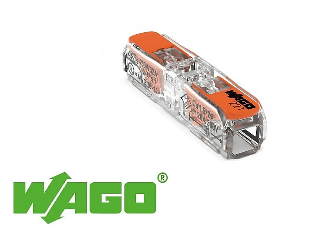 Wago 60 connecteurs traversant 2 entrées fil souple ou rigide Inline