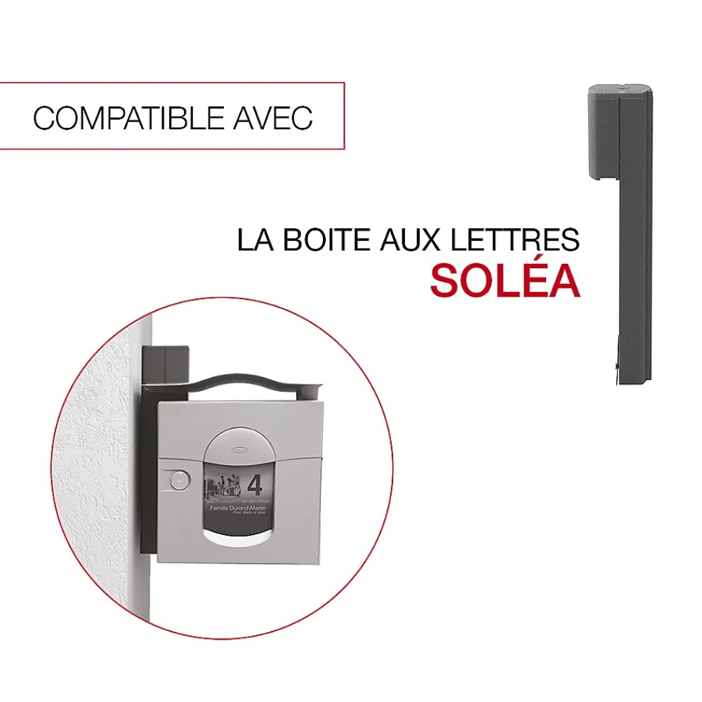 Renz Console murale à visser Soléa Gris anthracite mat sablé REN 0206MS