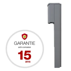 Renz Console murale à visser Soléa Gris mat 7037 M