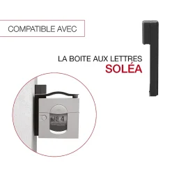 Renz Support De Boîte Aux Lettres-Console murale à visser Soléa Noir Sablé RAL 2100 MS