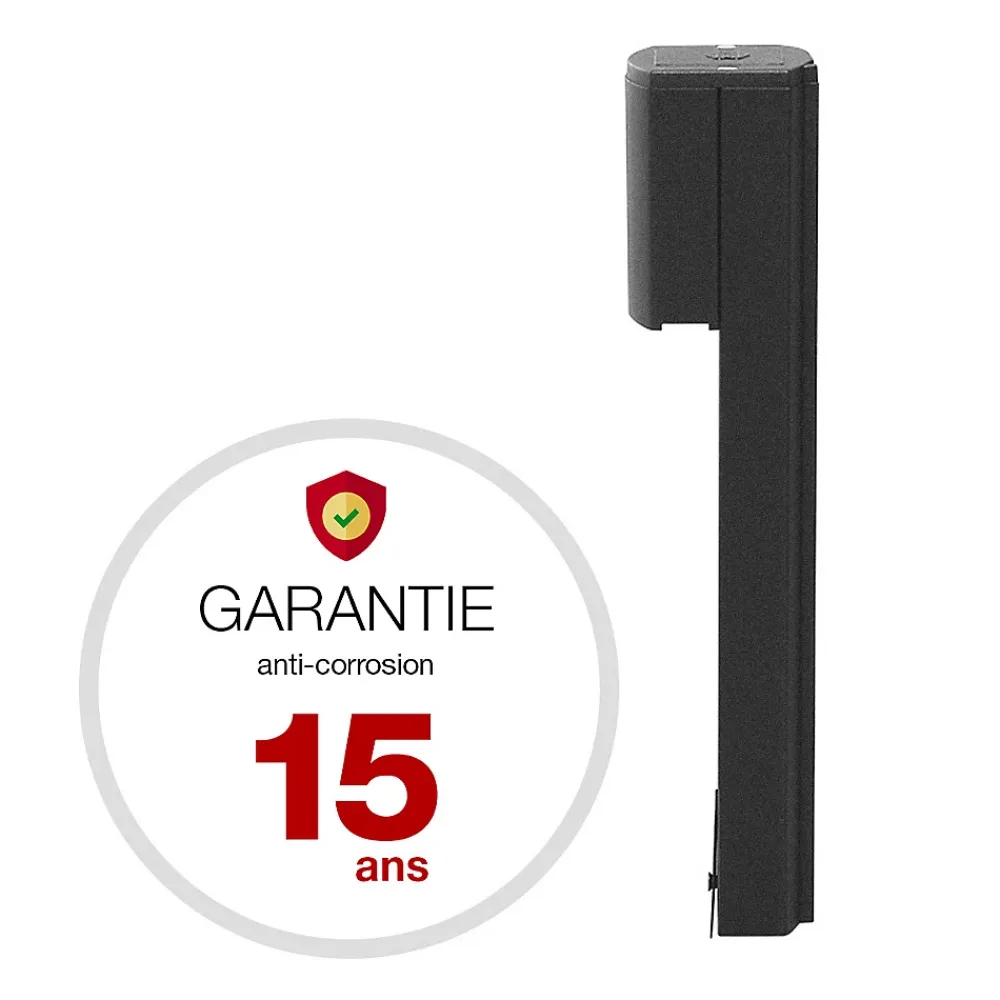 Renz Support De Boîte Aux Lettres-Console murale à visser Soléa Noir Sablé RAL 2100 MS
