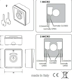 Proteco Motorisation De Portail-Contacteur a cle - 1 contact - MYRS by - 1204