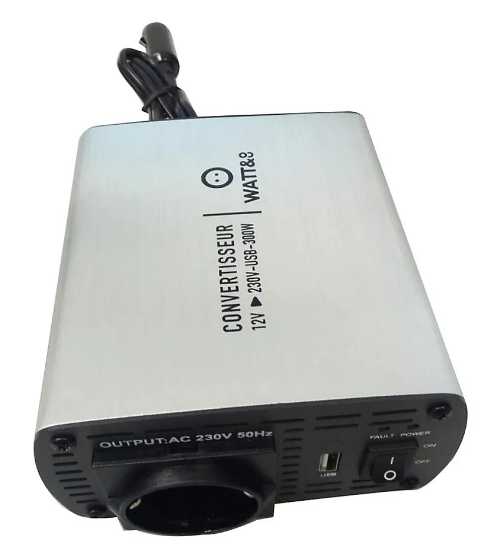 Watt & Co Transformateur, Convertisseur Et Chargeur Usb-Convertisseur voiture 12V en 220V 300W Watt&Co + sortie USB