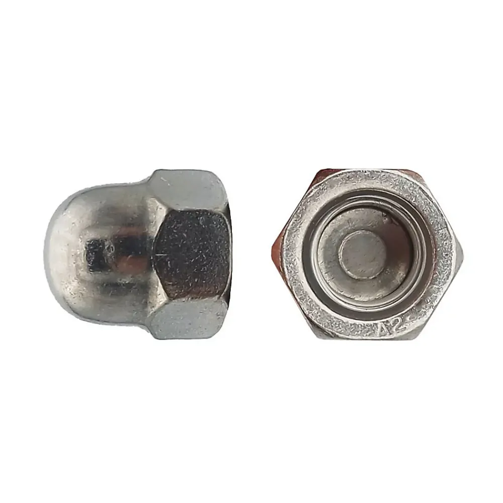 D-Work 4 Coques de 25 Ecrous Borgnes M12 mm - DIN 1587 - Inox A2 -