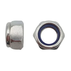 D-Work Écrou-4 Coques de 50 Ecrous Freins Indésserrables M6 mm - DIN 985 - Inox A2 -