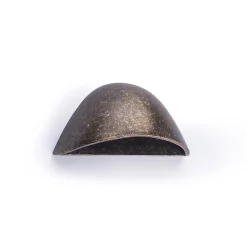Niubo Coquille en Zamak avec finition en cuir vieilli, dimensions: 60x30x26mm et inserts: 32mm-