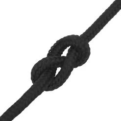 Vidaxl Corde de bateau Noir complet 14 mm 50 m Polypropylène