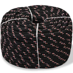 Vidaxl Corde de bateau Polypropylène 18 mm 50 m Noir