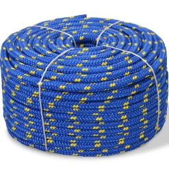 Vidaxl Corde, Fil Et Ficelle-Corde de bateau Polypropylène 8 mm 100 m Bleu
