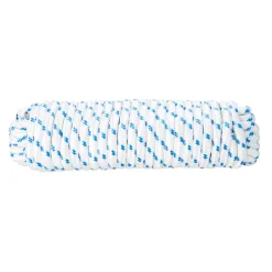 Diall Corde tressée en polypropylène blanche et bleue ø 10 mm, 7.5 m