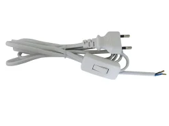 Diall Interrupteur Et Variateur De Lampe-Cordon de lampe avec interrupteur blanc 2m