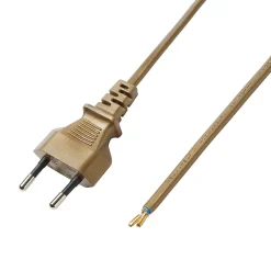 Diall Cordon de lampe avec interrupteur or 2m
