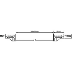 Voltcraft Cordon de mesure banane mâle 2 mm - banane mâle 2 mm, ultra flexible, 2,2 A, accessoire de mesure électricien, garantie 3 ans.