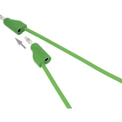 Voltcraft Testeur De Tension-Cordon de mesure ultra-flexible 4 mm banane mâle - 10 A, accessoire de mesure pour électricien, garantie 3 ans.