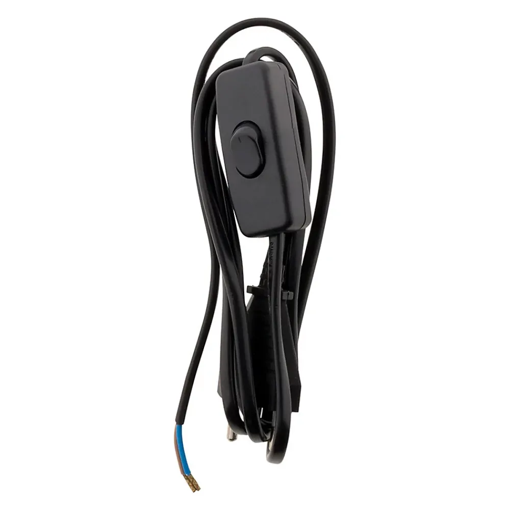 Zenitech Câble, Fil Et Cordon D'Alimentation-Cordon + interrupteur luminaire 1,5m - Noir -