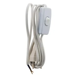Zenitech Câble, Fil Et Cordon D'Alimentation-Cordon + interrupteur luminaire 1,5m - Blanc -