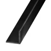 Cornière-Cornière aluminium brossé noir 20 x 20 mm, 2,5 m