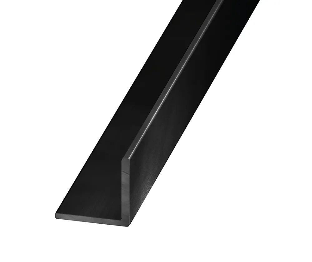 Cornière-Cornière aluminium brossé noir 10 x 10 mm, 2,5 m