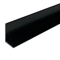 Homewell Cornière en alu 15mm x25mm x1.3mm, lg 1950mm (Laqué noir mat)