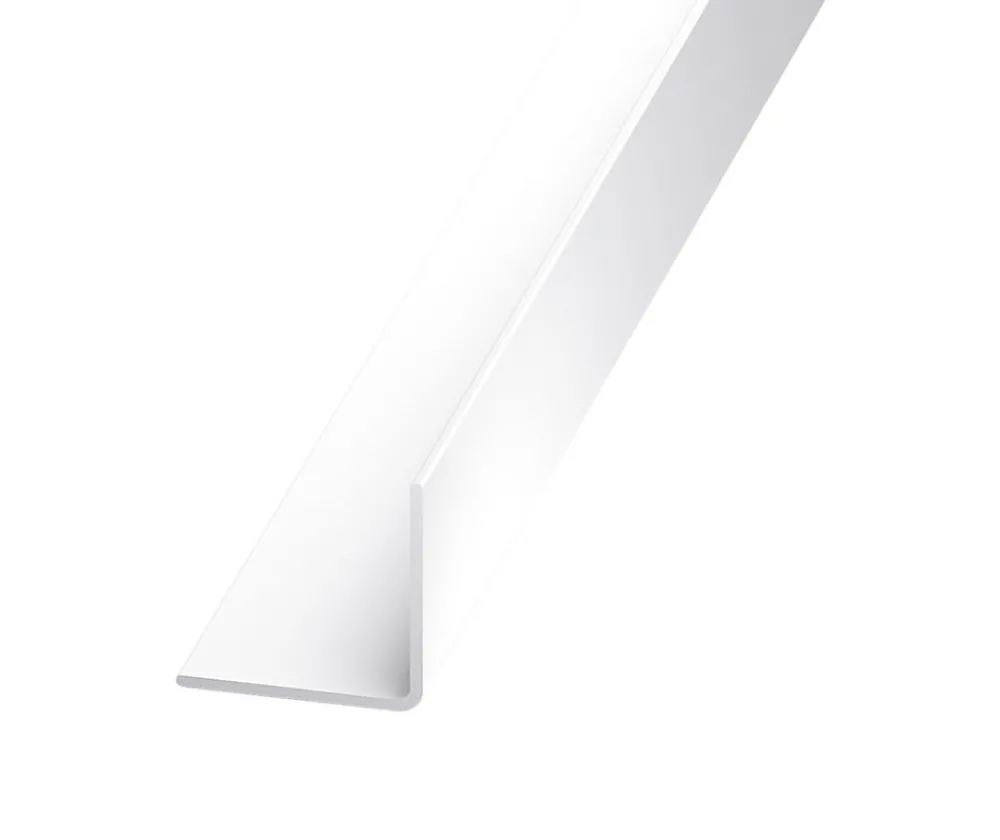 Cornière-Cornière égale PVC blanc 7 x 7 mm, 1 m