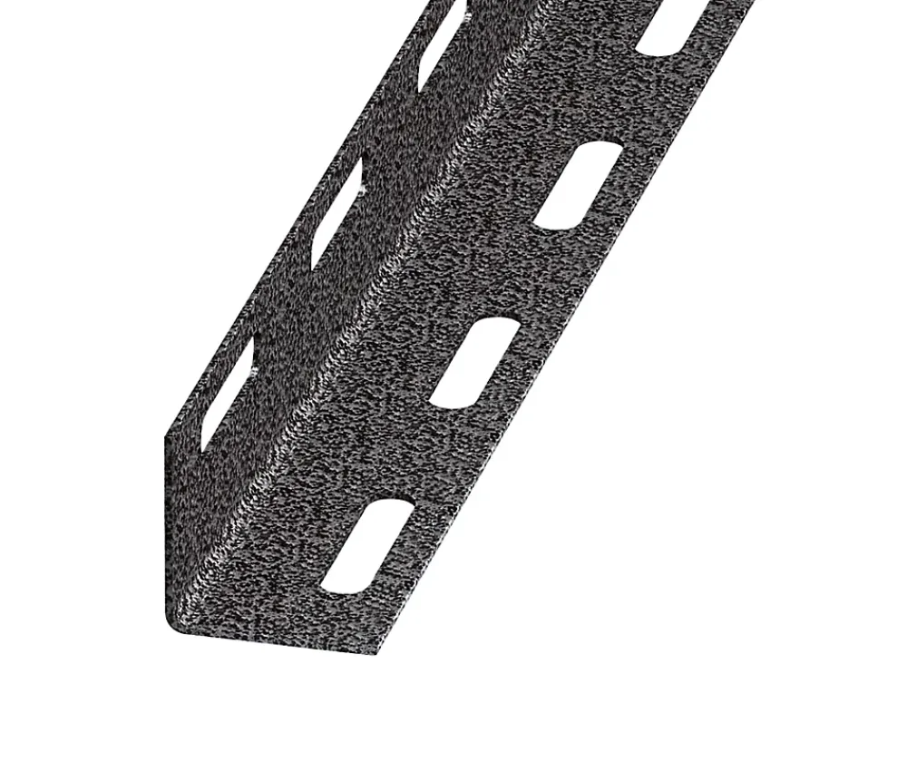 CQFD Cornière perforée acier laqué gris martelé 27x27mm,2 m
