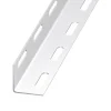 Cornière perforée acier époxy blanc 27 x 27 mm, 1m