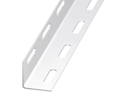 Cornière perforée acier époxy blanc 27 x 27 mm, 1m