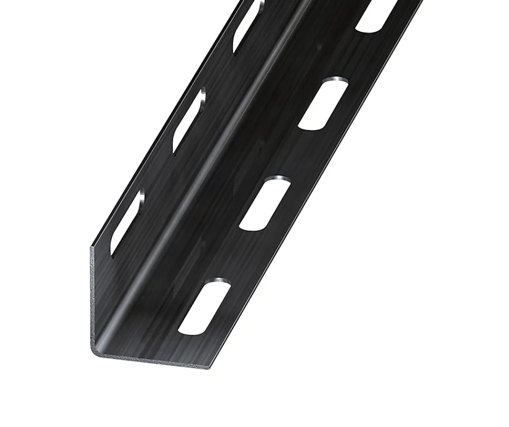 Cornière-Cornière perforée acier verni 38 x 38 mm, 2 m