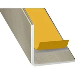 CQFD Cornière PVC inox auto-adhésive 20 x 20 mm, 2.60 m