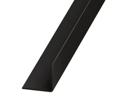 Cornière-Cornière PVC noir brillant 20 x 20 mm, 2,5 m