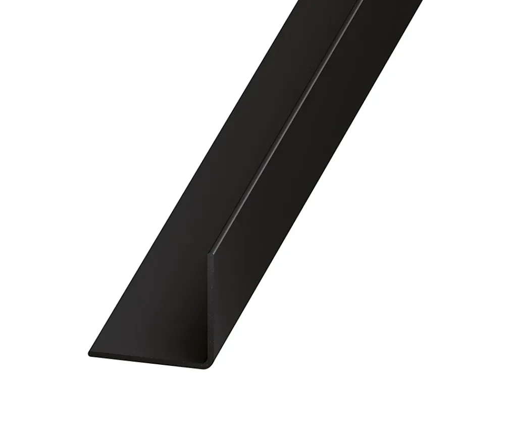 Cornière-Cornière PVC noir brillant 20 x 20 mm, 2,5 m