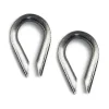 Accessoire De Corde, Câble Et Chaîne-2 cosse-coeur en Inox ø 8 mm Acier inoxydable