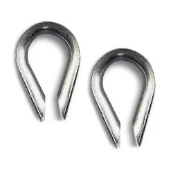 Accessoire De Corde, Câble Et Chaîne-2 cosse-coeur en Inox ø 8 mm Acier inoxydable