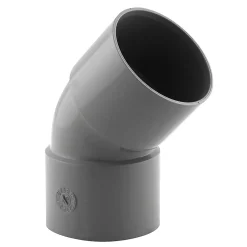 Fitt Coude pvc femelle femelle gris 45° ø40 mm