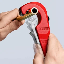 Knipex Coupe tube acier inoxydable Ø35 mm rouge et bleu