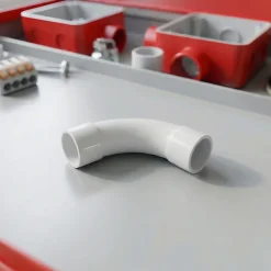 Diall Fixation Et Raccordement Du Câble-2 courbes pour raccordement gris ø16 mm