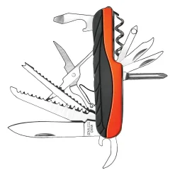 Ironguard Couteau multifonction 15 en 1. Orange