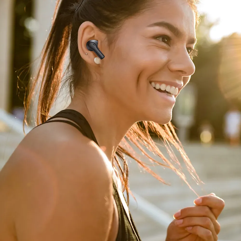 Kyf Enceinte, Écouteur Et Casque-Écouteurs Bluetooth réduction bruit ANC -45dB, ENC -40dB et boitier de charge