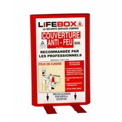 Extincteur Et Couverture Anti-Feu|Détecteur De Fumée, Gaz Et Protection Incendie-Couverture anti-feu Lifebox 1.2 x 1.2 m