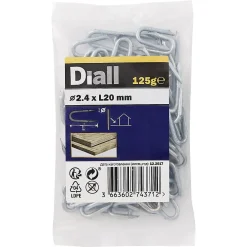 Diall Crampillon-Crampillons en acier galvanisé 2,4x20 - 125g