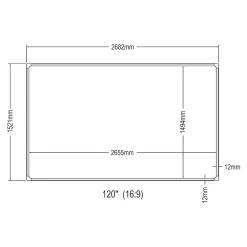 [En.Casa] Écran de projection mural Väkhoga 120 pouces Full HD 4K 8K HDR gris en.casa