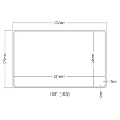 [En.Casa] Projecteur Et Lampe De Chantier-Écran de projection mural Väkhoga 100 pouces Full HD 4K 8K HDR gris en.casa