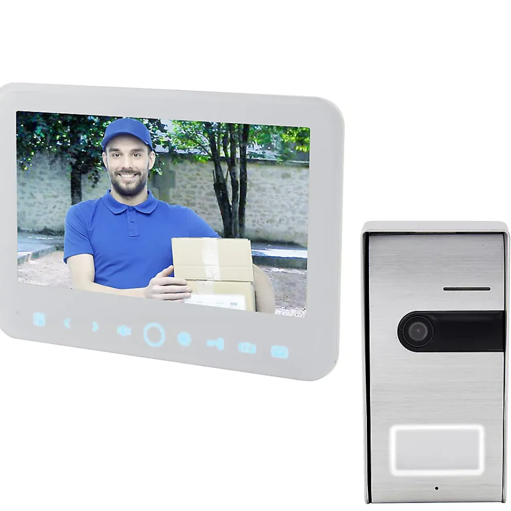 Blyss Écran vidéo filaire + bouton tactile pour l'extérieur filaire Jelbi