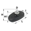 Afbat - Tb Industrie Sas Accessoire Pour Volet, Fenêtre Et Portail-Crapaudine à visser pour portail Ø12mm Afbat noir
