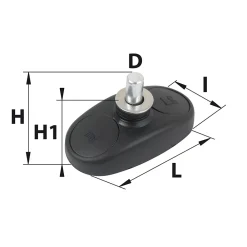 Afbat - Tb Industrie Sas Accessoire Pour Volet, Fenêtre Et Portail-Crapaudine à visser pour portail Ø12mm Afbat noir