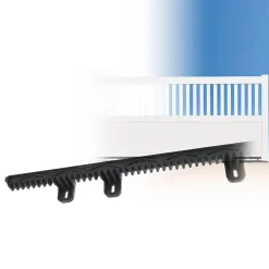 Avidsen Accessoires De Motorisation-Crémaillère gauche en plastique de couleur Noire 50CM