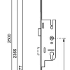 Ferco Loquet, Targette Et Moraillon De Porte-Crémone à larder EUROPA axe 50mm 3 galets têtière 18mm Longueur 2500mm - - 6-33168-04-0-1